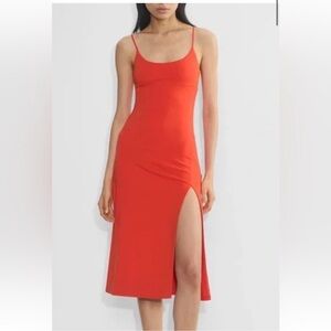 Wilfred Vibrant Orange Midi Dress